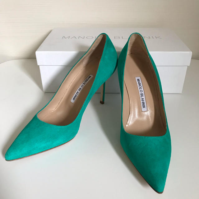 MANOLO BLAHNIK(マノロブラニク)の値下げ！マノロブラニク  BB90 スェード パンプス  35.5  レディースの靴/シューズ(ハイヒール/パンプス)の商品写真