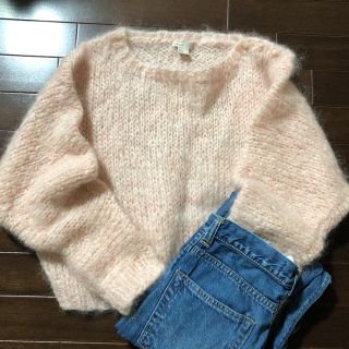 エイチアンドエム(H&M)のH&M ピンク モヘア ふんわり ニット(ニット/セーター)