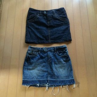 ギャップ(GAP)のGAP デニムスカート2枚セット(ミニスカート)