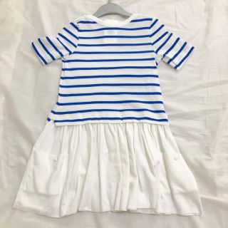 プチバトー(PETIT BATEAU)のSALE☆プチバトー ブルーマリニエール切替ワンピース(ワンピース)