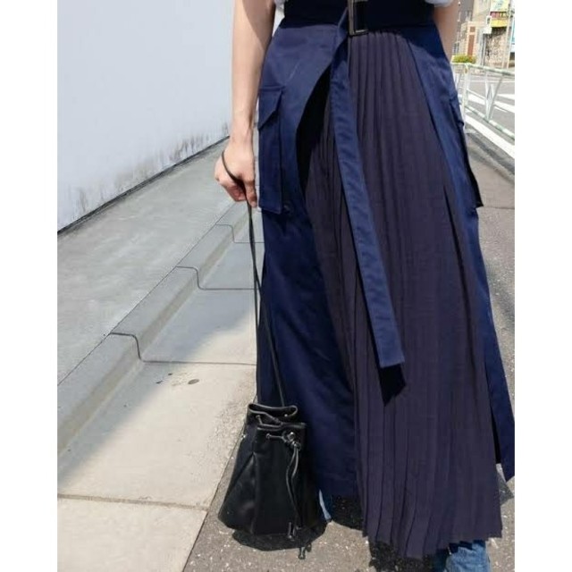 STUDIOUS(ステュディオス)の【新品】CLANE /MILITARY PLEATS DOCKING SKIRT レディースのスカート(ロングスカート)の商品写真