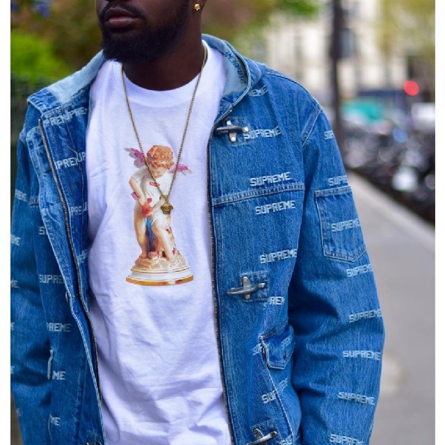 Supreme - supreme Logo Denim Turnout Jacket Orangeの通販 by Supreme - supreme Logo Denim Turnout Jacket Orangeの通販 by
