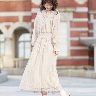 ワンアフターアナザーナイスクラップ(one after another NICE CLAUP)の美品　ナイスクラップ　レース　ワンピース(ロングワンピース/マキシワンピース)