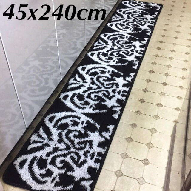 ■45x240cm■【日本製】アラベスク/Lキッチンマット　マット インテリア/住まい/日用品のラグ/カーペット/マット(キッチンマット)の商品写真