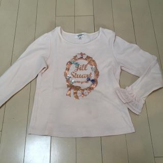 ジルスチュアートニューヨーク(JILLSTUART NEWYORK)のジルスチュアートニューヨーク120ビジュー付ロングTシャツ美品(Tシャツ/カットソー)