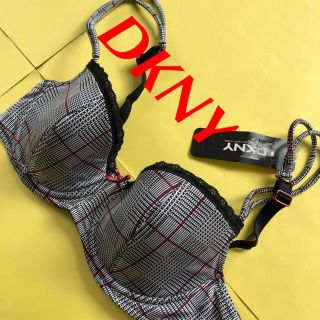 ダナキャランニューヨーク(DKNY)のDKNY ブラジャー 下着 未使用 米購入 チェック 70C レース(ブラ)