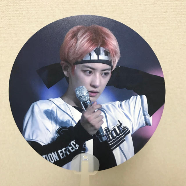 EXO(エクソ)のうちわ チャニョル エンタメ/ホビーのタレントグッズ(アイドルグッズ)の商品写真