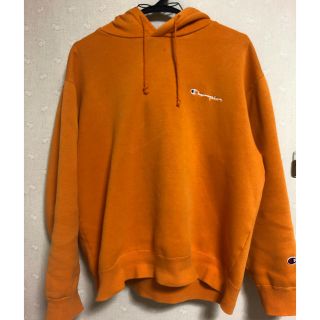 チャンピオン(Champion)のchampion パーカー オレンジ L 古着(パーカー)