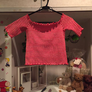 メリージェニー(merry jenny)のmerry jenny 赤白 トップス(Tシャツ(半袖/袖なし))
