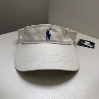 ポロラルフローレン(POLO RALPH LAUREN)のタグ付き ポロランフローレン サンバイザー ◆乗馬、ゴルフ、テニス、水泳(サンバイザー)