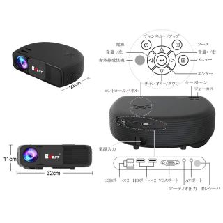 BNEST LEDプロジェクター（2018アップグレード版）Amazon販売商品(プロジェクター)