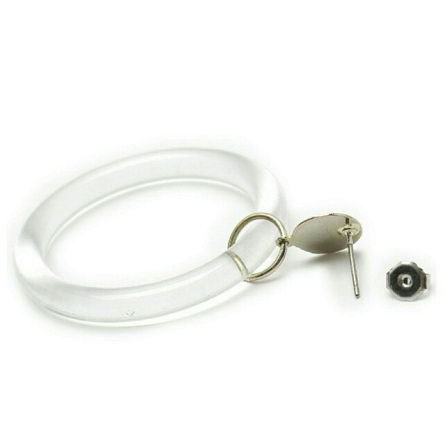 TODAYFUL(トゥデイフル)の【美品】完売TODAYFUL クリアフープピアス トゥデイフル春夏アクセサリー レディースのアクセサリー(ピアス)の商品写真