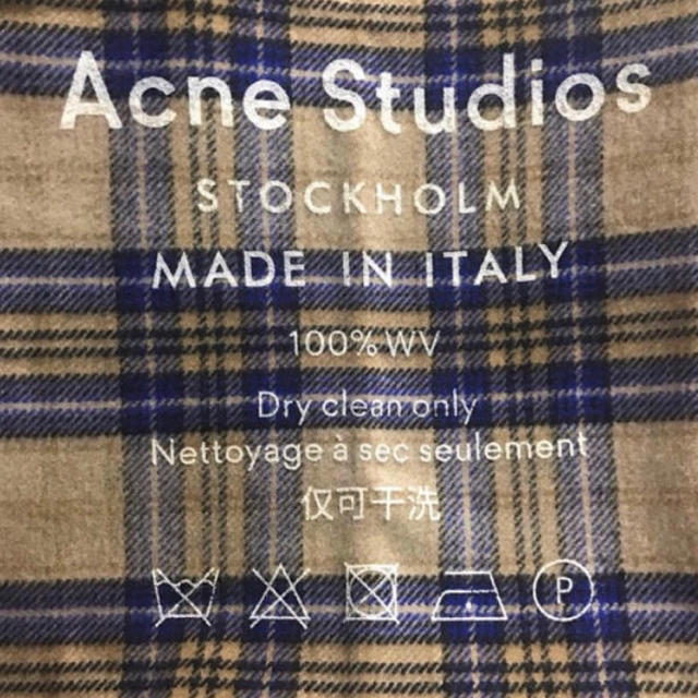 マフラー/ショールacne studios チェックロゴマフラー