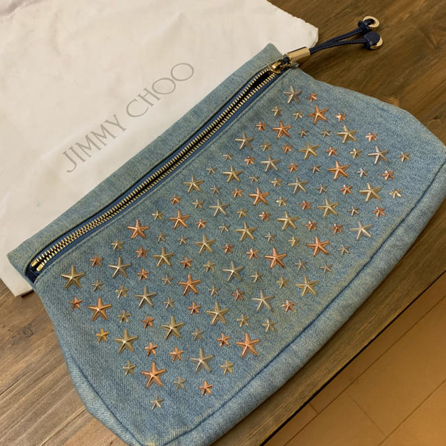 jimmy choo デニムクラッチバッグ