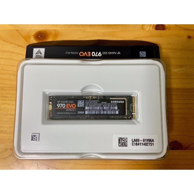 【美品】 Samsung SSD 250GB 970 EVO NVMe 保証あり