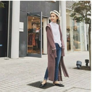 アメリヴィンテージ(Ameri VINTAGE)の【新品】AMERI アメリ / LINE LONG CARDIGAN(カーディガン)