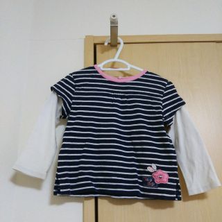 ベビーギャップ(babyGAP)の☆90 gap 重ね着風 ボーダー カットソー(Tシャツ/カットソー)