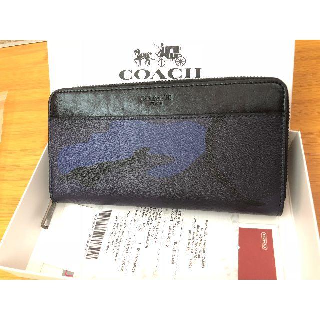 COACH(コーチ)のCOACH　新品　長財布　財布　正規品　コーチ　f75099　ブルー　 メンズのファッション小物(長財布)の商品写真