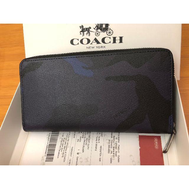 COACH(コーチ)のCOACH　新品　長財布　財布　正規品　コーチ　f75099　ブルー　 メンズのファッション小物(長財布)の商品写真