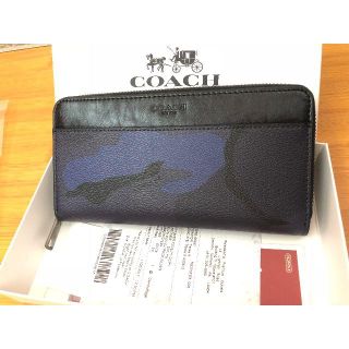 コーチ(COACH)のCOACH　新品　長財布　財布　正規品　コーチ　f75099　ブルー　(長財布)