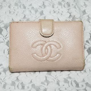 シャネル(CHANEL)の☆シャネル　キャビアスキン二つ折財布☆(財布)