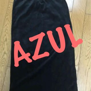 アズールバイマウジー(AZUL by moussy)のAZUL ブラックスカート(ひざ丈スカート)