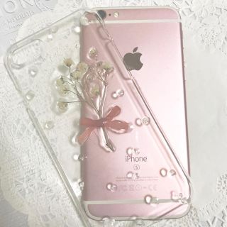 カスタネ(Kastane)のかすみ草ブーケ iPhoneケース(スマホケース)