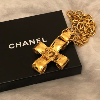 シャネル(CHANEL)のCHANEL シャネル クロス ネックレス 美品(ネックレス)