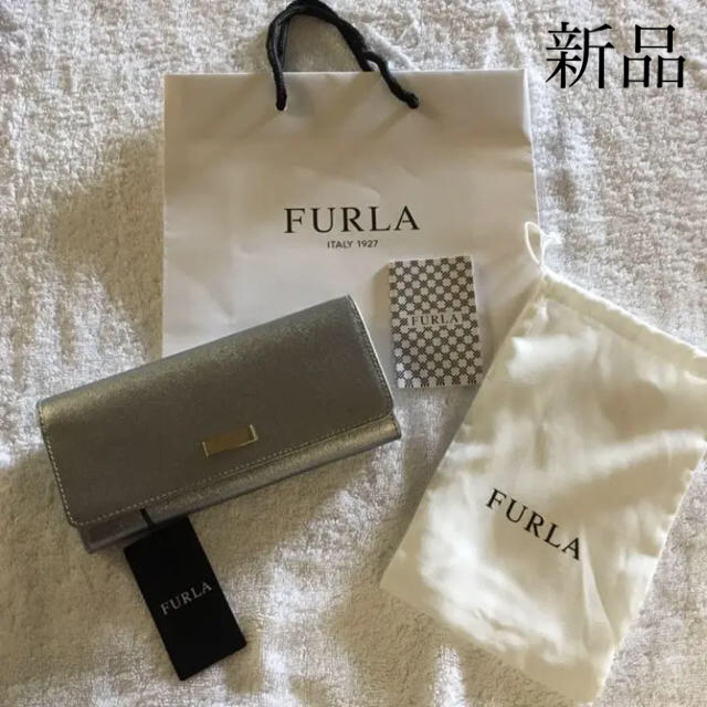 新品★FURLA フルラ レザー 長財布 classic シルバー