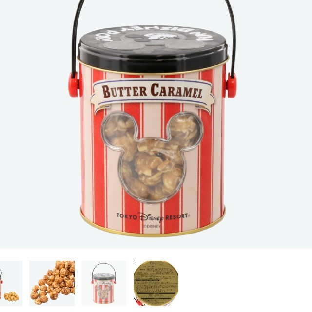 Disney ディズニー バターキャラメルポップコーン 缶 ミッキーの通販
