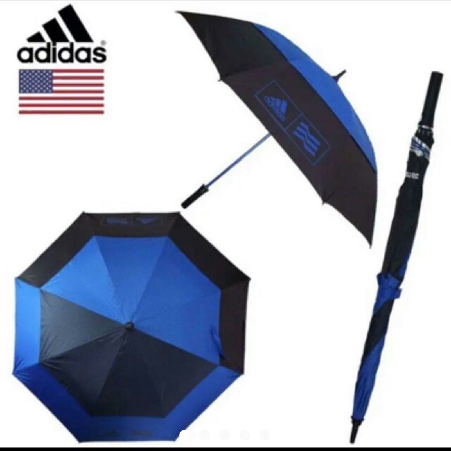 adidas(アディダス)の特大サイズ アディダス ゴルフ傘 晴雨兼用 スポーツ傘 ブルー スポーツ/アウトドアのゴルフ(その他)の商品写真