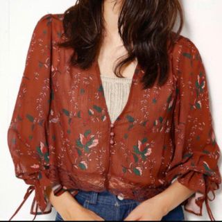 スライ(SLY)のSLY SLY  SHEER ROSE LACE 2WAY BLOUSE(シャツ/ブラウス(長袖/七分))