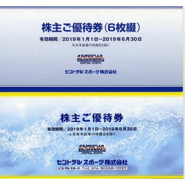 セントラルスポーツ　株主優待　6枚セット　2023.6末迄