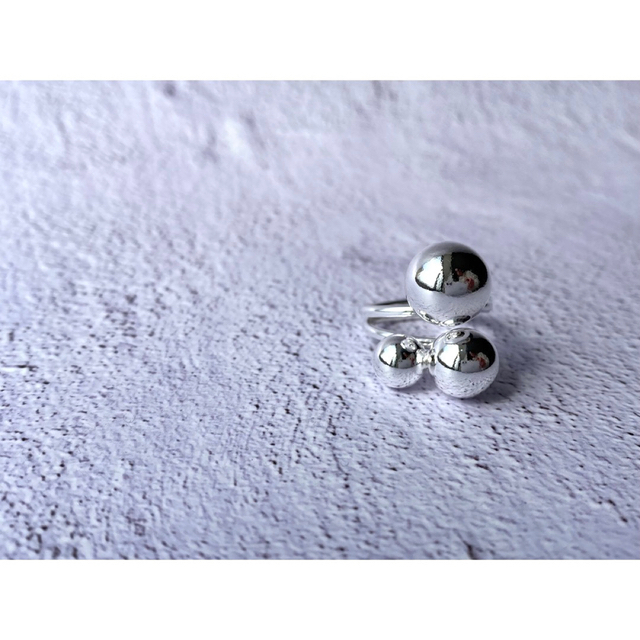 ✧・:* 【再入荷】silver925 plated シルバーボールリング  レディースのアクセサリー(リング(指輪))の商品写真