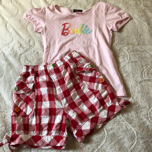 Barbie(バービー)のTシャツ ズボン 130 セット キッズ/ベビー/マタニティのキッズ服女の子用(90cm~)(Tシャツ/カットソー)の商品写真