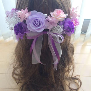 ラプンツェル髪飾り♡ 紫♡ピンク