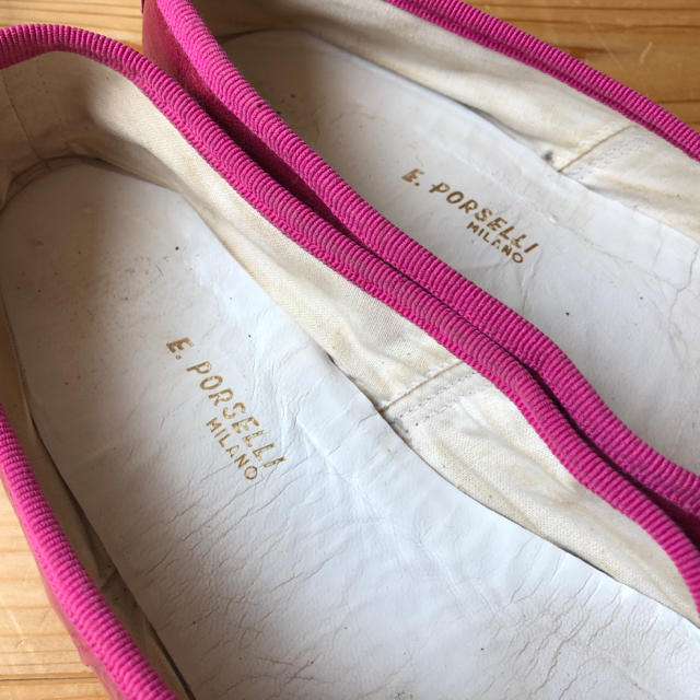 ポルセリ porselli  バレエシューズ パンプス 37 ピンク レディースの靴/シューズ(バレエシューズ)の商品写真
