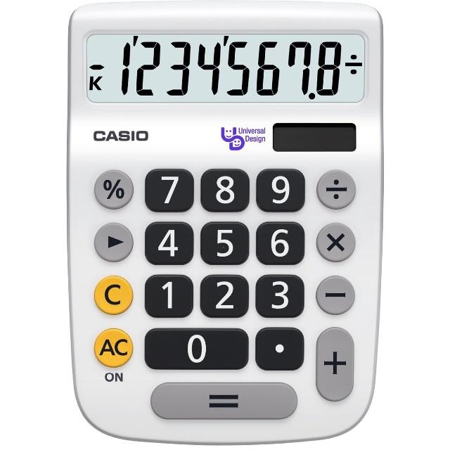 CASIO(カシオ)の大きくて見やすい CASIO 電卓 ユニバーサルデザインMU-SA インテリア/住まい/日用品の文房具(その他)の商品写真