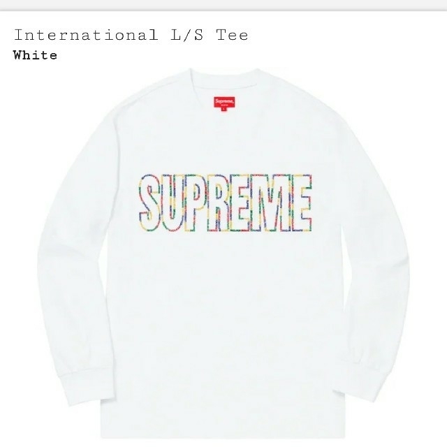 配送 まままま専用supreme box logo L/S Tee 白M ロンT - トップス