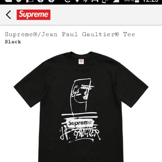 blackSIZESupreme Jean Paul Gaultier Tee  サイズM