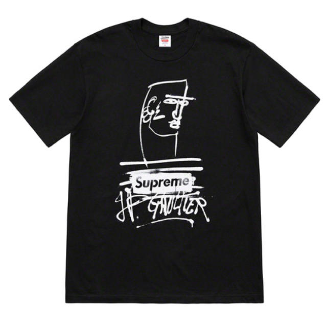 supreme jean Paul Gaultier tee 黒 LTシャツ/カットソー(半袖/袖なし)