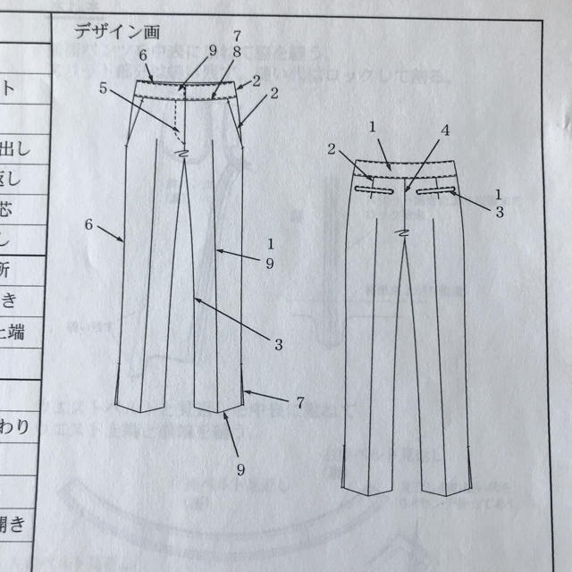 シガレットパンツ7号 クルール   ハンドメイドの素材/材料(型紙/パターン)の商品写真