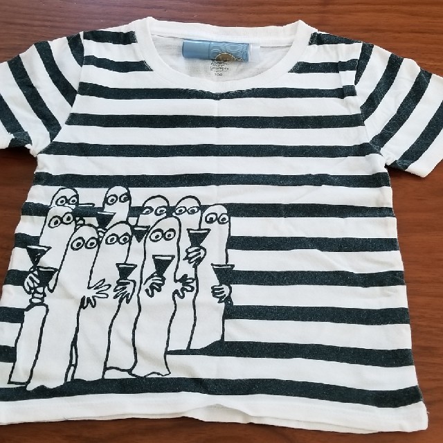 Design Tshirts Store graniph(グラニフ)のgraniph ニョロニョロ 半袖Tシャツ100 ボーダー キッズ/ベビー/マタニティのキッズ服男の子用(90cm~)(Tシャツ/カットソー)の商品写真