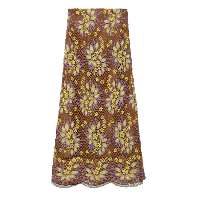 Lily Brown(リリーブラウン)のお花レースロングスカート レディースのスカート(ロングスカート)の商品写真