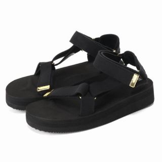 ドゥーズィエムクラス(DEUXIEME CLASSE)のSUICOKE SUEDE SANDAL ブラック 36 新品未使用☆(サンダル)