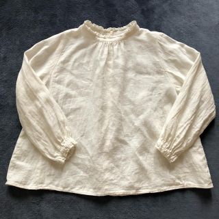 ネストローブ(nest Robe)のnest Robe ネストローブ リネンビエラスタンドフリルブラウス オフシロ(シャツ/ブラウス(長袖/七分))