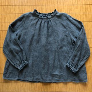 ネストローブ(nest Robe)のnest Robe ネストローブ リネンビエラスタンドフリルブラウス Cグレー(シャツ/ブラウス(長袖/七分))