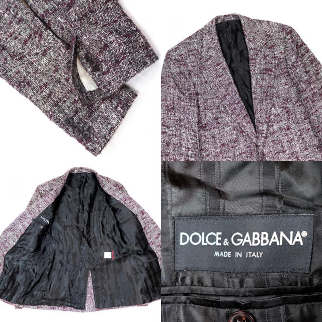 DOLCE&GABBANA(ドルチェアンドガッバーナ)のドルチェ&ガッバーナ 1B シルク混 ツイードテーラードジャケット メンズのジャケット/アウター(テーラードジャケット)の商品写真