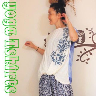 チャイハネ(チャイハネ)のヨガやワークにも★変形バルーントップ★ホワイト(Tシャツ(半袖/袖なし))