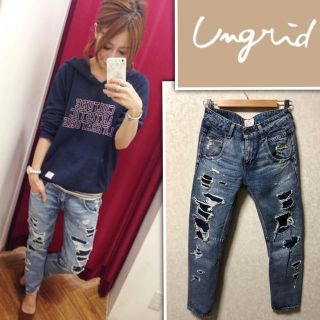 アングリッド(Ungrid)のダメージリメイクサルエルデニム todayful ZARA moussy SLY(デニム/ジーンズ)